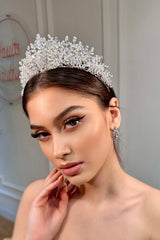 Edita Zirkon Taşlı Gelin Tacı - Mediha Cambaz Bridal