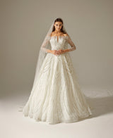 Eleanor Taşlı Kasnak Prenses Model Gelinlik - Mediha Cambaz Bridal