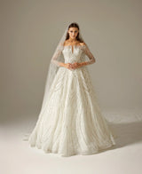 Eleanor Taşlı Kasnak Prenses Model Gelinlik - Mediha Cambaz Bridal