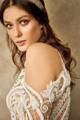 Elegant Şifon Sade Helen Düz Kesim Gelinlik - Mediha Cambaz Bridal