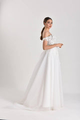 Elevation Üç Boyutlu Dantel A Kesim Gelinlik - Mediha Cambaz Bridal