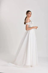 Elevation Üç Boyutlu Dantel A Kesim Gelinlik - Mediha Cambaz Bridal
