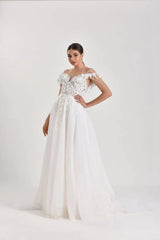 Elevation Üç Boyutlu Dantel A Kesim Gelinlik - Mediha Cambaz Bridal