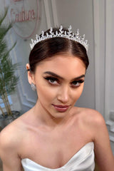 Elias Zirkon Damla Taşlı Gelin Tacı - Mediha Cambaz Bridal