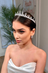 Elias Zirkon Damla Taşlı Gelin Tacı - Mediha Cambaz Bridal