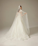 Elise Çizgisel Dantelli A Kesim Gelinlik - Mediha Cambaz Bridal