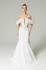 Eloise Pencere Detaylı Balık Gelinlik - Mediha Cambaz Bridal