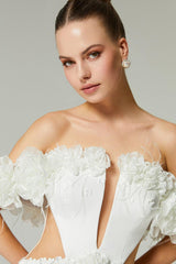 Eloise Pencere Detaylı Balık Gelinlik - Mediha Cambaz Bridal