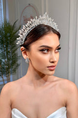 Ema After Party Zirkon Taşlı Gelin Tacı - Mediha Cambaz Bridal