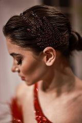 Esme Çift Taraflı Zirkon Taşlı Kına Saç Aksesuarı - Mediha Cambaz Bridal