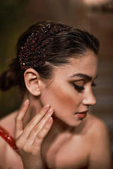 Esme Çift Taraflı Zirkon Taşlı Kına Saç Aksesuarı - Mediha Cambaz Bridal