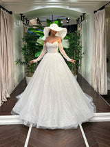 Eve Straplez İncili Tül Prenses Model Gelinlik - Mediha Cambaz Bridal