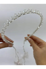 Ezra Kristalli Üç Boyutlu Taç - Mediha Cambaz Bridal