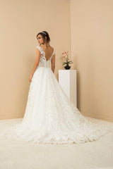 Finest Dantel Askılı Vintage A Kesim Gelinlik - Mediha Cambaz Bridal