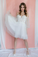 Fleur After Party Kısa Evden Çıkış Gelinlik Elbisesi - Mediha Cambaz Bridal