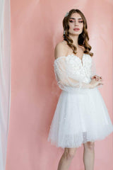 Fleur After Party Kısa Evden Çıkış Gelinlik Elbisesi - Mediha Cambaz Bridal