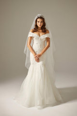 Fly Inn Kasnak İşi Kayık Yaka Balık Gelinlik - Mediha Cambaz Bridal