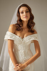 Fly Inn Kasnak İşi Kayık Yaka Balık Gelinlik - Mediha Cambaz Bridal