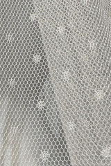 Galea Kırık Beyaz Puantiyeli Vintage Uzun Hayal Tül Duvak - Mediha Cambaz Bridal