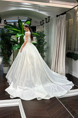 Gayla Otriş Detaylı Saten Prenses Model Gelinlik - Mediha Cambaz Bridal