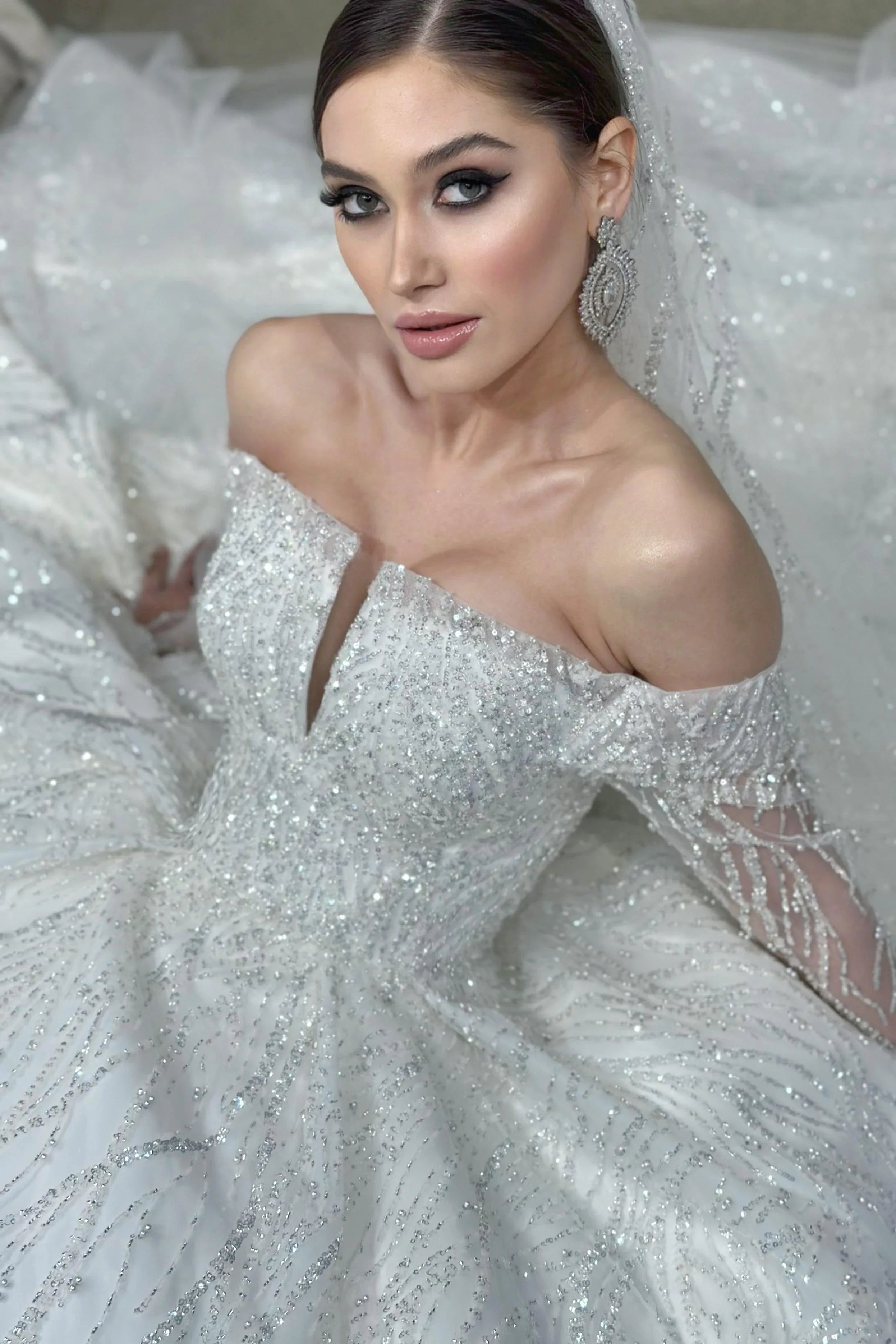 Gia Madonna Yaka Dantel Prenses Model Gelinlik - Mediha Cambaz Bridal