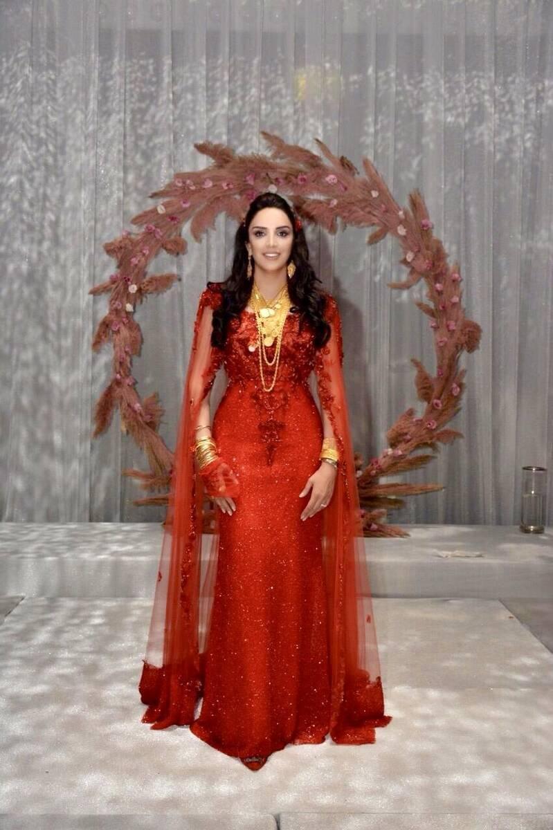 Haute Couture Kırmızı Nişan ve Kına Elbisesi - Mediha Cambaz Bridal