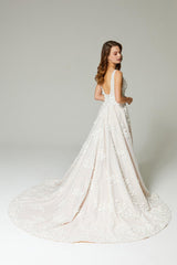 Hector Üç Boyutlu Çiçekli A Kesim Gelinlik - Mediha Cambaz Bridal