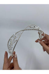 Helenistik Zarif Gelin Tacı Saç Aksesuarı - Mediha Cambaz Bridal
