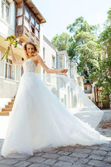 Ian Tek Kol Dokulu Organze Bohem Gelinlik - Mediha Cambaz Bridal