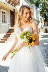 Ian Tek Kol Dokulu Organze Bohem Gelinlik - Mediha Cambaz Bridal