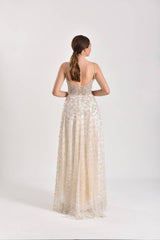 Ice Lake Taş İşlemeli Düz Kesim Gelinlik - Mediha Cambaz Bridal