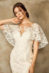 Innocent Dantel Kalp Yaka Balık Gelinlik - Mediha Cambaz Bridal