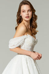 İrina Drapeli Üç Boyut Dantelli A Kesim Gelinlik - Mediha Cambaz Bridal