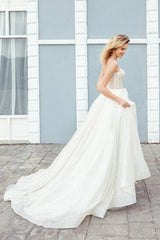 Italy Light Simli Tül Modern A Kesim Gelinlik - Mediha Cambaz Bridal