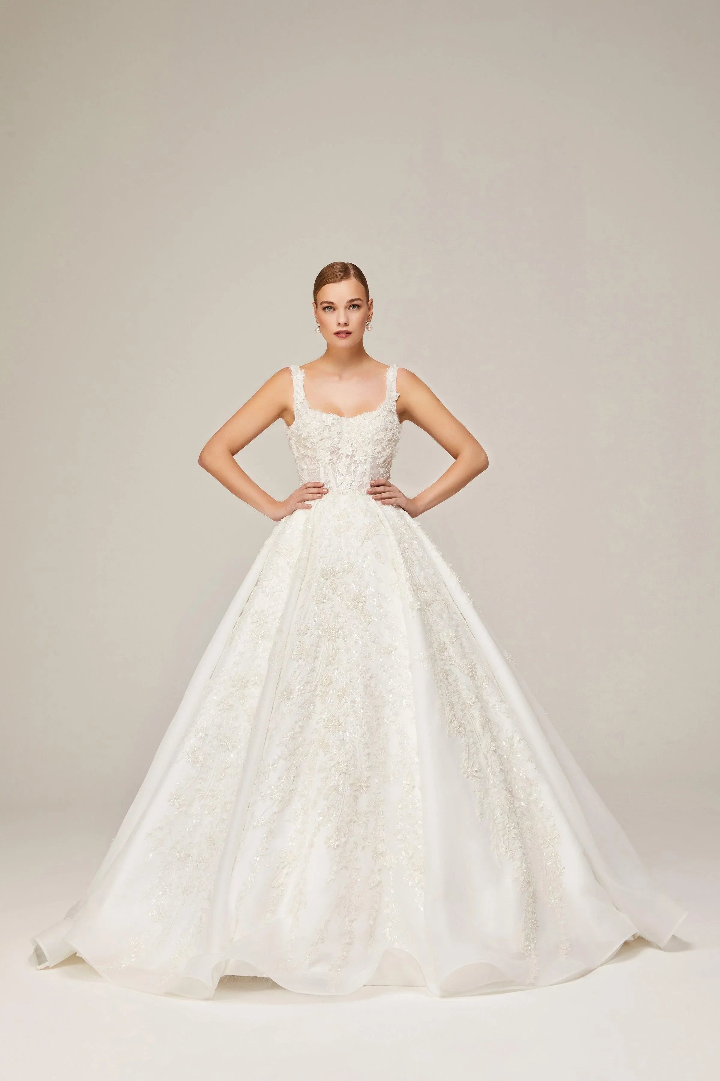 Jenna Üç Boyut Dantel Prenses Model Gelinlik - Mediha Cambaz Bridal