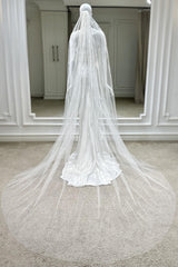 Jessica Dantel İşlemeli Özel Tasarım Hayal Tül Duvak - Mediha Cambaz Bridal