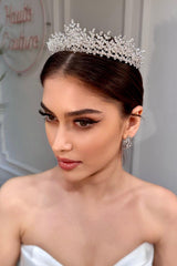 Jiri Zirkon Taşlı Gelin Tacı - Mediha Cambaz Bridal