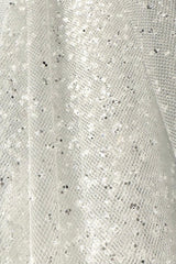 Joannes Kırık Beyaz Büzgülü Simli Kısa Duvak - Mediha Cambaz Bridal