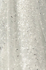 Joannes Kırık Beyaz Büzgülü Simli Kısa Duvak - Mediha Cambaz Bridal