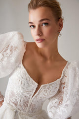 Johanna Dantel İki Parça Vintage Gelinlik - Mediha Cambaz Bridal