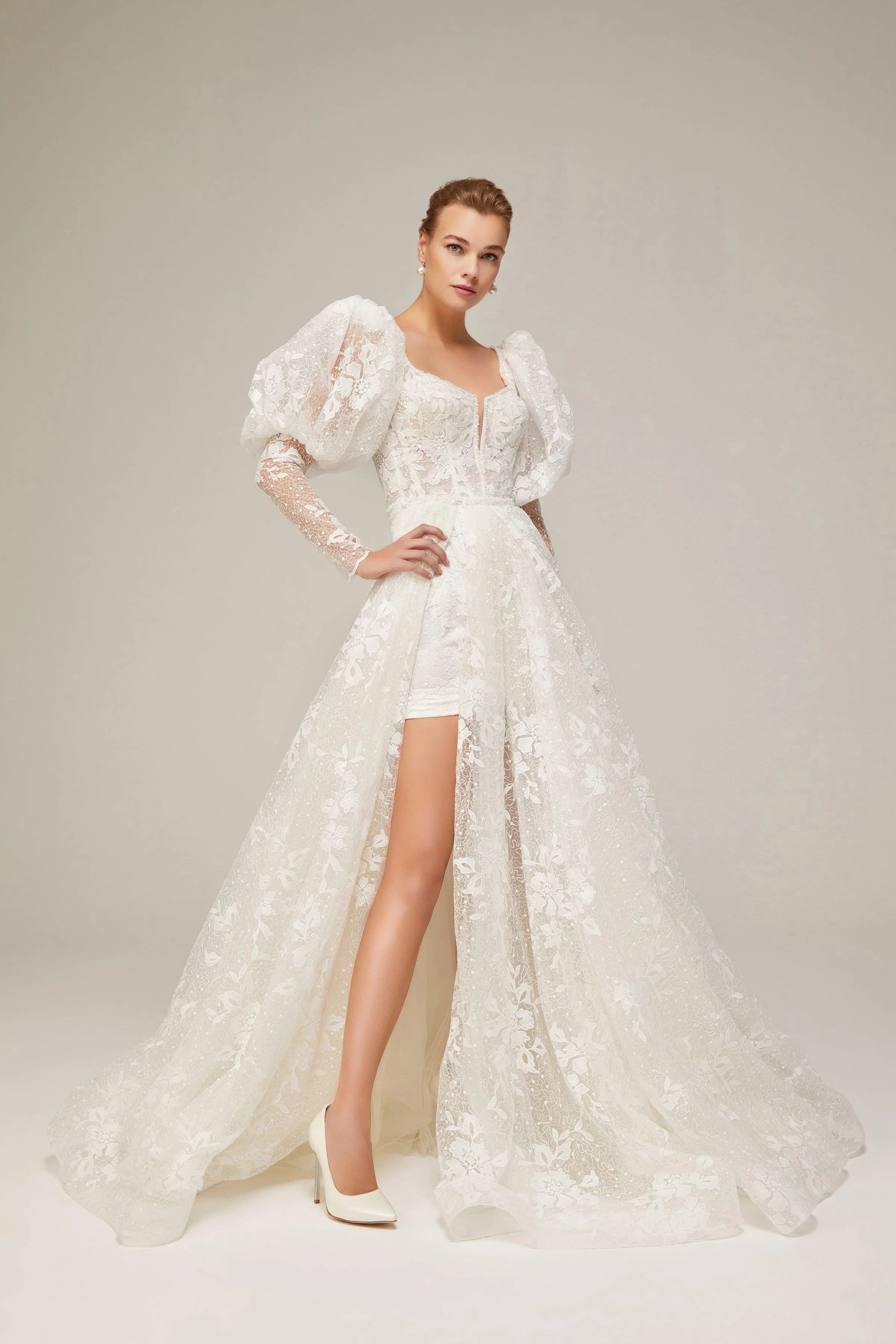 Johanna Dantel İki Parça Vintage Gelinlik - Mediha Cambaz Bridal