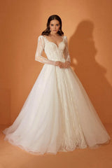 Julia Çubuk Dantel Prenses Model Gelinlik - Mediha Cambaz Bridal