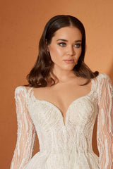 Julia Çubuk Dantel Prenses Model Gelinlik - Mediha Cambaz Bridal