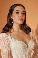 Julia Çubuk Dantel Prenses Model Gelinlik - Mediha Cambaz Bridal