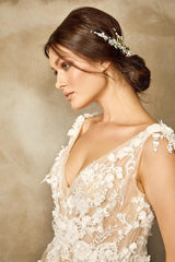 Jungle Boho Dantel Tül Prenses Model Gelinlik - Mediha Cambaz Bridal