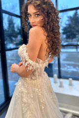 Kaia Üç Boyutlu Dantel A Kesim Gelinlik - Mediha Cambaz Bridal