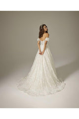 Karin Star Madonna Yakalı A Kesim Gelinlik - Mediha Cambaz Bridal