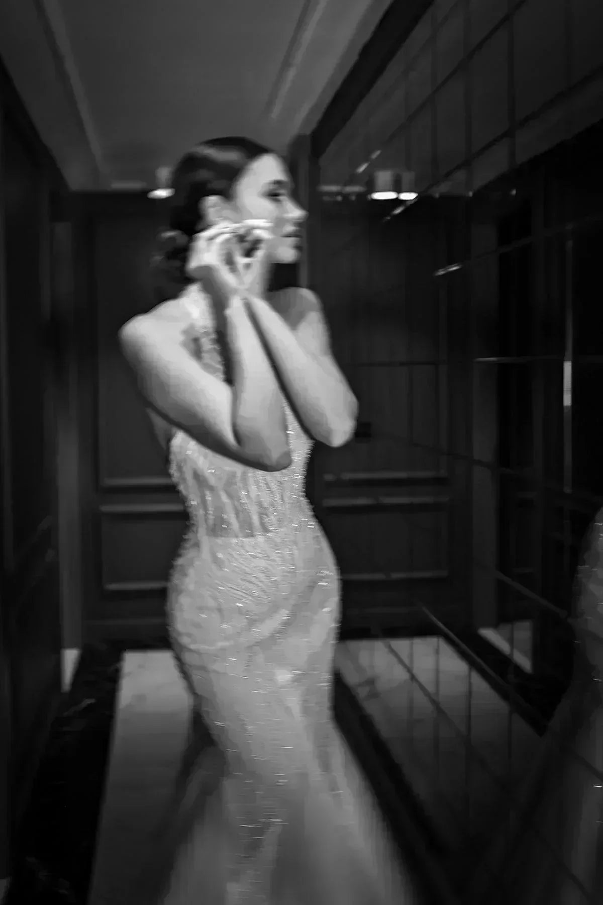 Keila Halter Yaka Dantel İşlemeli Balık Gelinlik - Mediha Cambaz Bridal