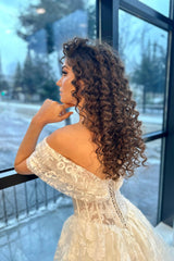 Kenzie Organze M Yaka A Kesim Gelinlik - Mediha Cambaz Bridal