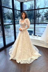 Kiara Organze Balon Kol A Kesim Gelinlik - Mediha Cambaz Bridal